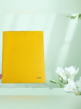 Fendi Bright Yellow Luxury Gift Box with Logo